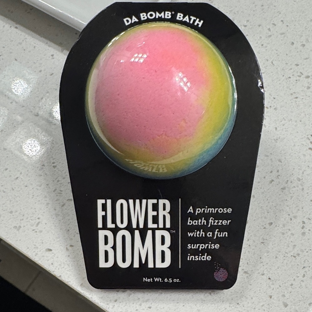 Flower Bomb Pink and Yellow Bath Fizzer